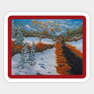 Early fall Snow Sticker